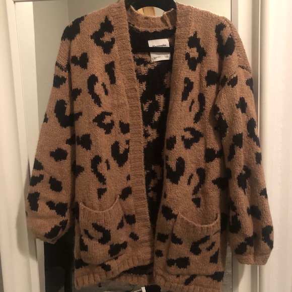 abercrombie leopard cardigan